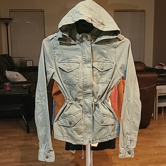 Prince & Fox Full Zip & Snap Enclosure Hooded Utility Jacket Size XS - Picture 2 of 16